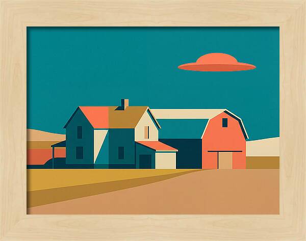 Farmhouse Under A Colorful Sky