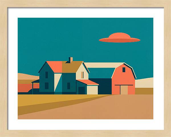 Farmhouse Under A Colorful Sky