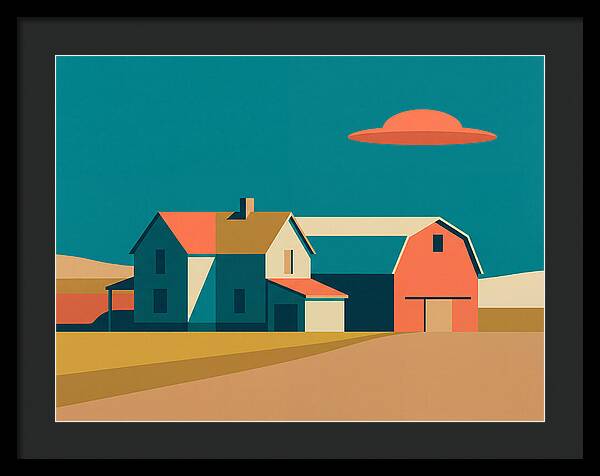 Farmhouse Under A Colorful Sky
