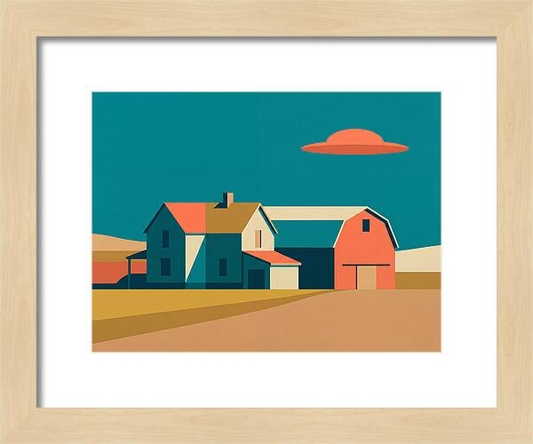 Farmhouse Under A Colorful Sky