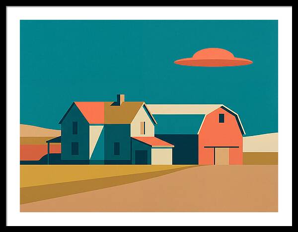 Farmhouse Under A Colorful Sky