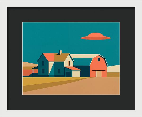 Farmhouse Under A Colorful Sky