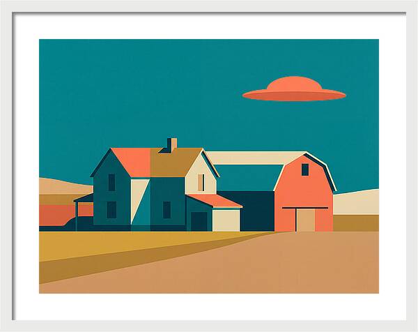 Farmhouse Under A Colorful Sky