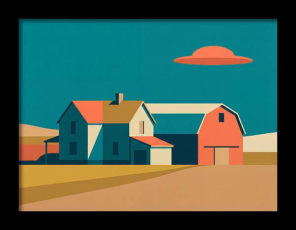 Farmhouse Under A Colorful Sky