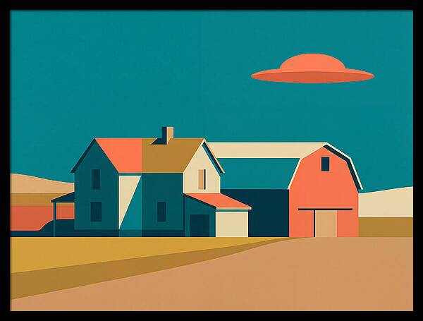 Farmhouse Under A Colorful Sky