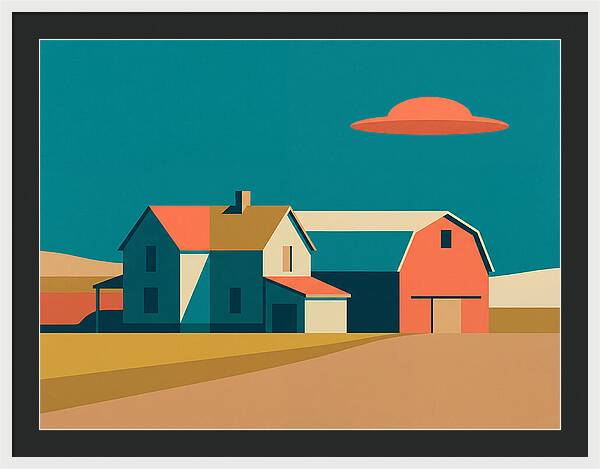 Farmhouse Under A Colorful Sky