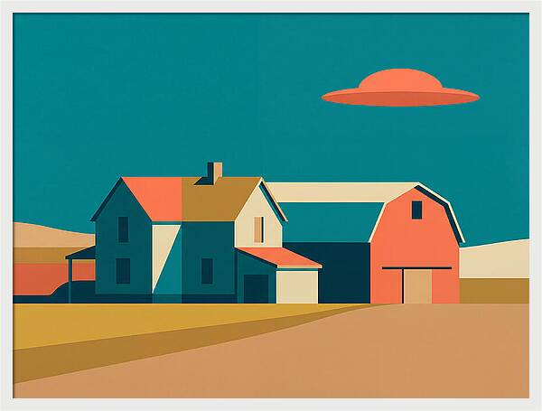 Farmhouse Under A Colorful Sky