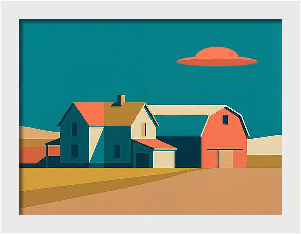 Farmhouse Under A Colorful Sky