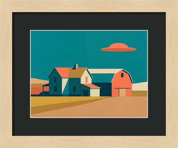 Farmhouse Under A Colorful Sky
