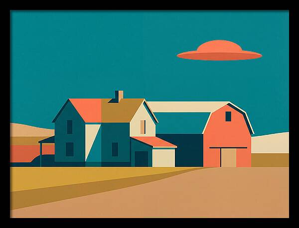 Farmhouse Under A Colorful Sky
