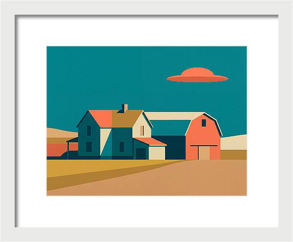 Farmhouse Under A Colorful Sky