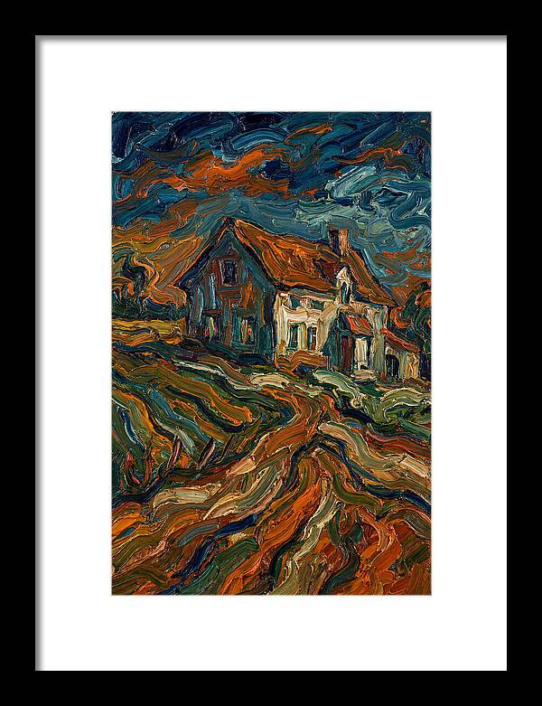Farmhouse Under Dramatic Skies