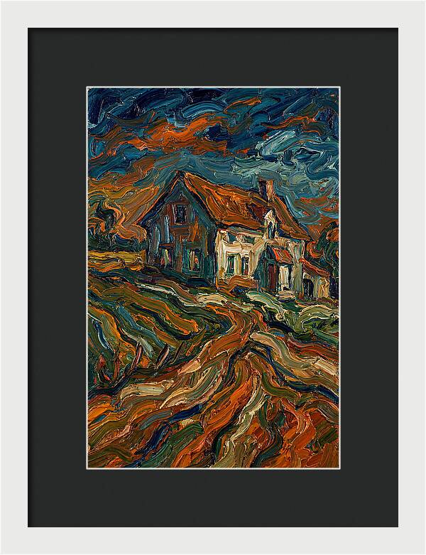 Farmhouse Under Dramatic Skies