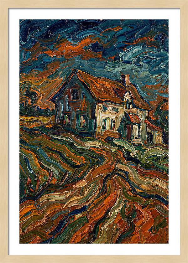 Farmhouse Under Dramatic Skies
