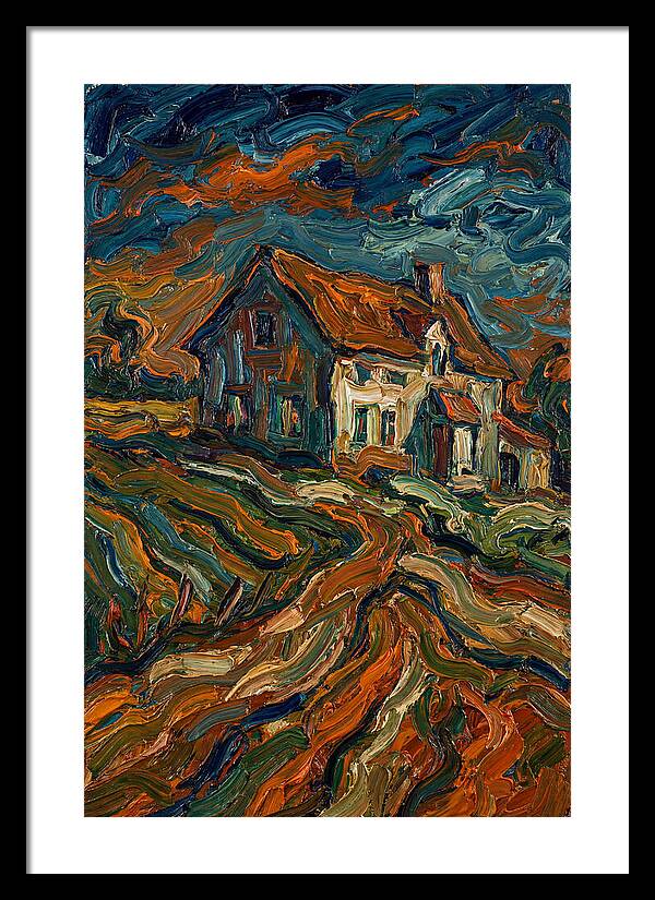 Farmhouse Under Dramatic Skies