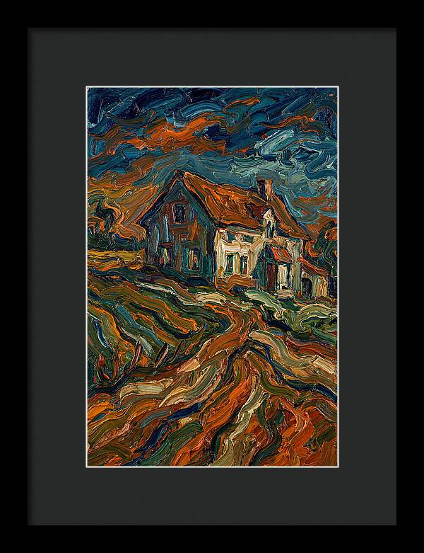 Farmhouse Under Dramatic Skies