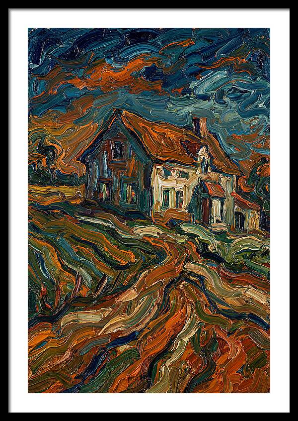 Farmhouse Under Dramatic Skies