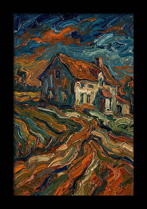 Farmhouse Under Dramatic Skies