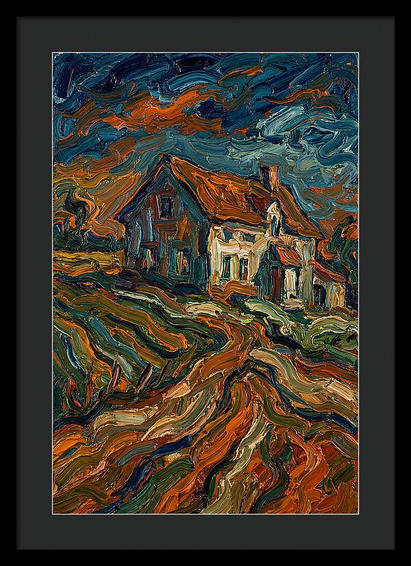 Farmhouse Under Dramatic Skies
