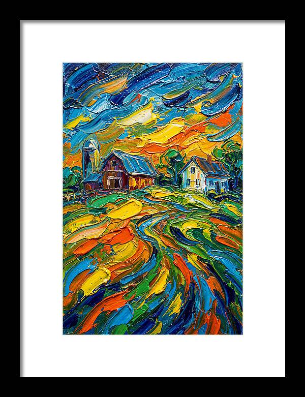 Farmstead Under Vibrant Skies