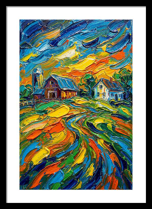 Farmstead Under Vibrant Skies