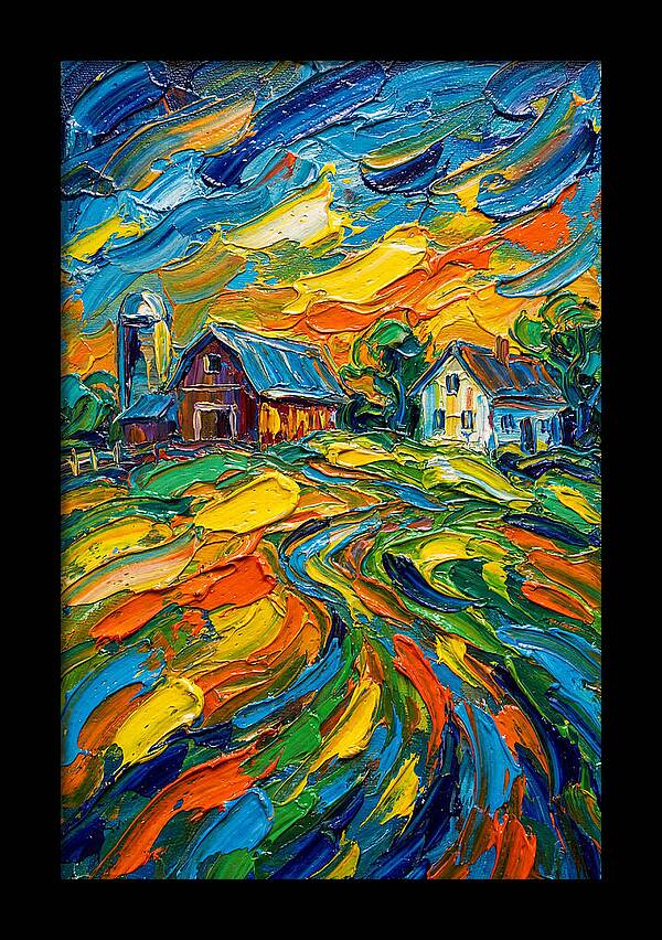 Farmstead Under Vibrant Skies