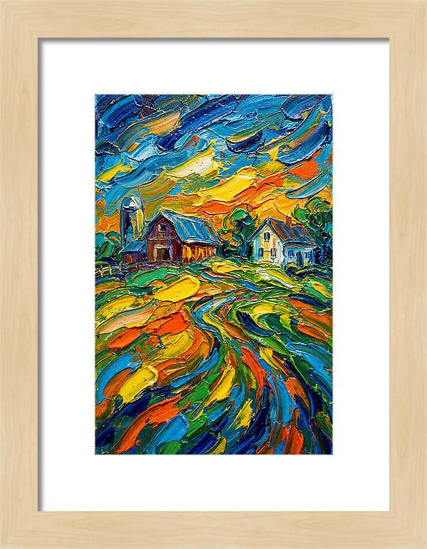 Farmstead Under Vibrant Skies