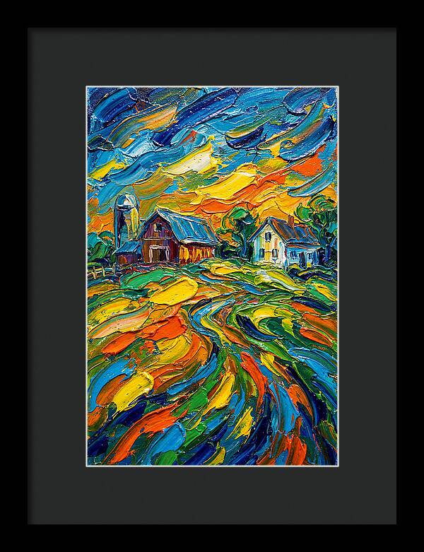 Farmstead Under Vibrant Skies