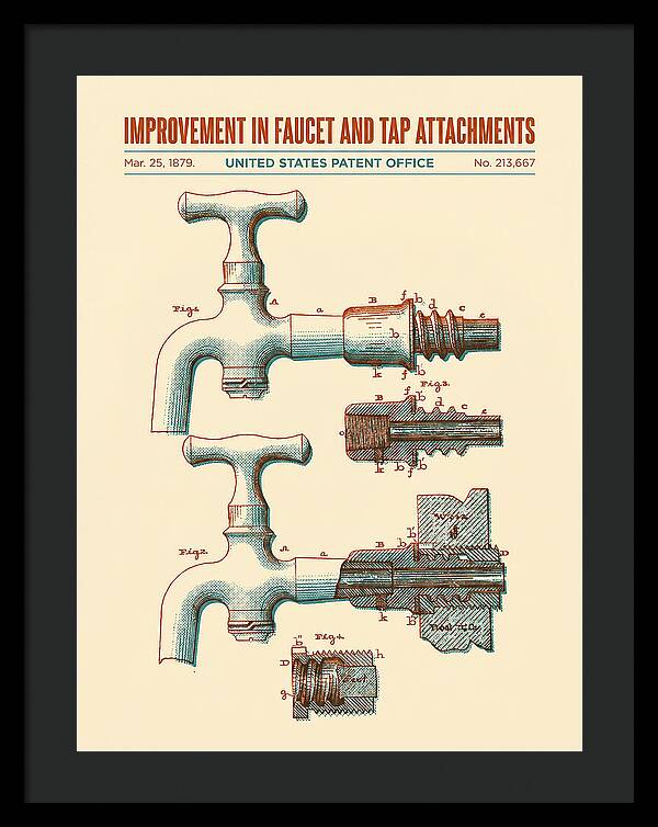 Faucet And Tap Attachment Retro Patent Us213667a