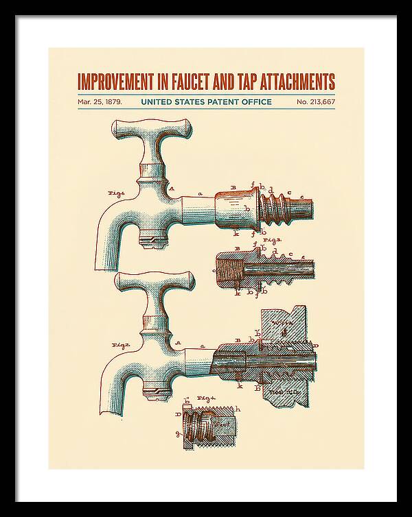 Faucet And Tap Attachment Retro Patent Us213667a