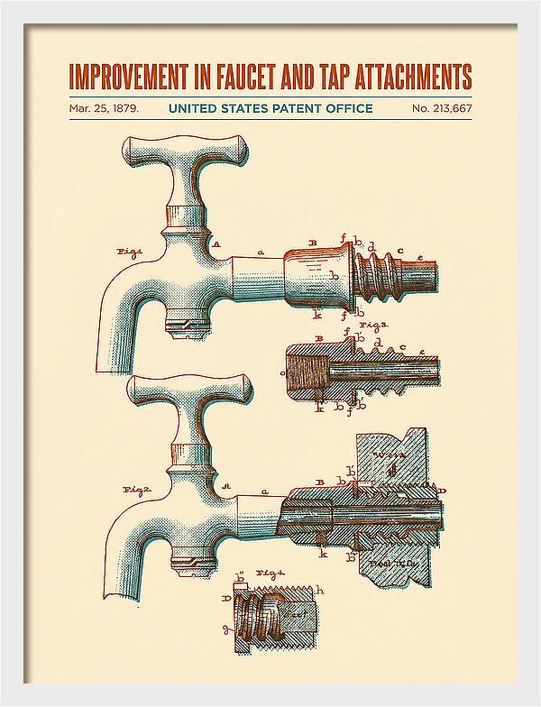 Faucet And Tap Attachment Retro Patent Us213667a