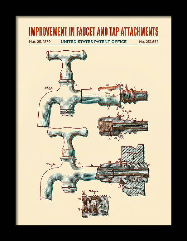 Faucet And Tap Attachment Retro Patent Us213667a