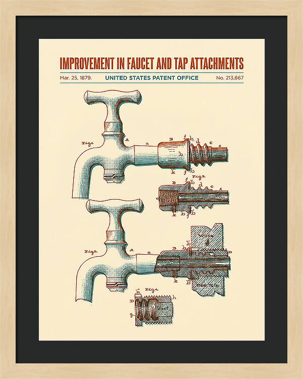 Faucet And Tap Attachment Retro Patent Us213667a