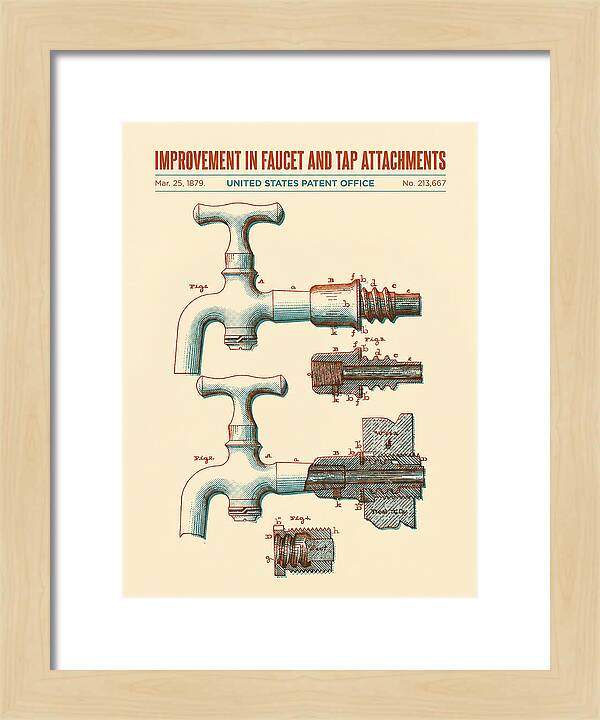 Faucet And Tap Attachment Retro Patent Us213667a