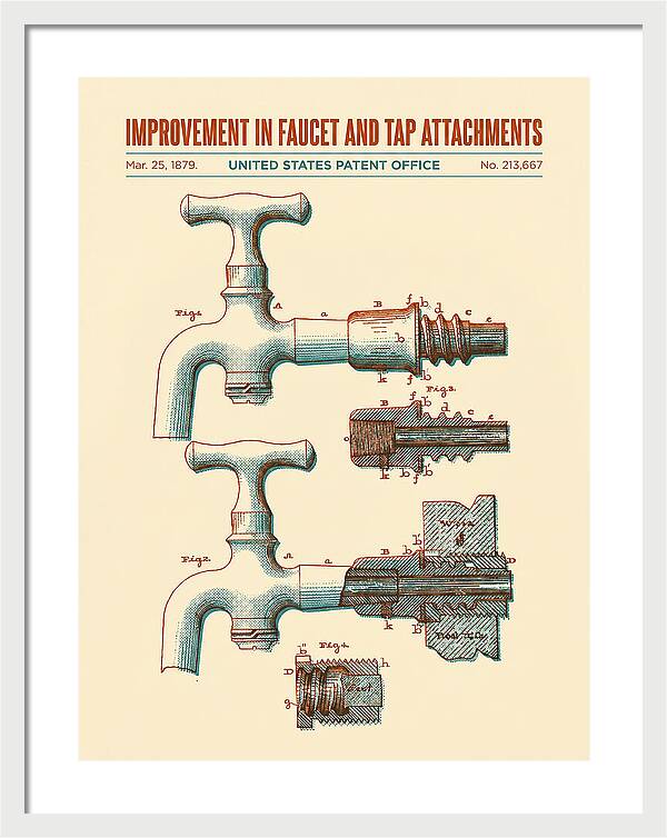 Faucet And Tap Attachment Retro Patent Us213667a