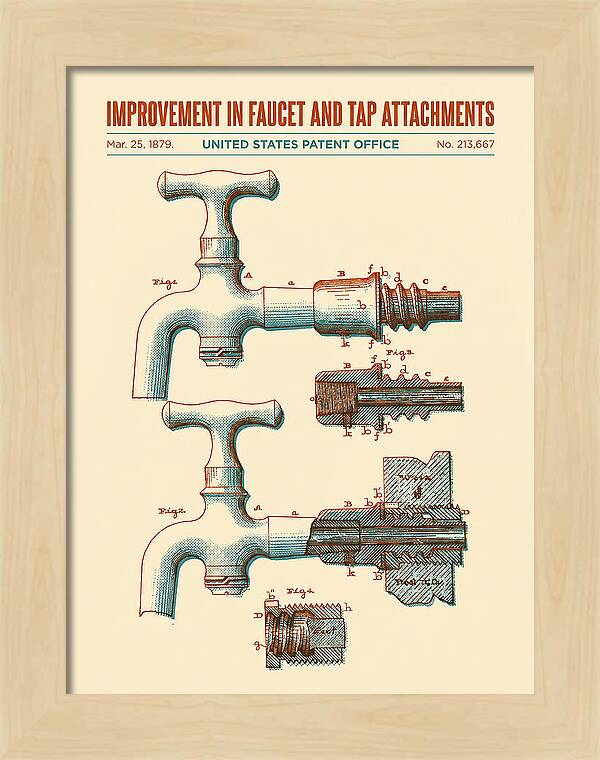 Faucet And Tap Attachment Retro Patent Us213667a