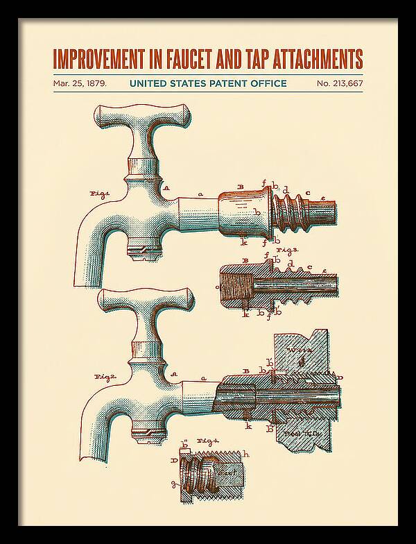 Faucet And Tap Attachment Retro Patent Us213667a