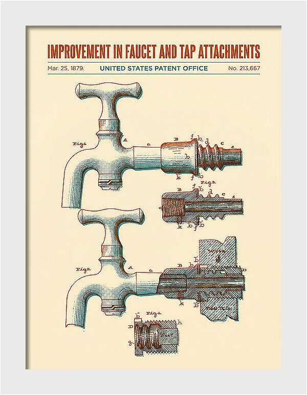 Faucet And Tap Attachment Retro Patent Us213667a