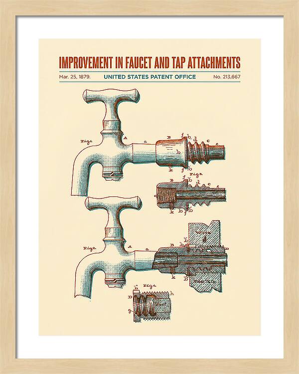 Faucet And Tap Attachment Retro Patent Us213667a