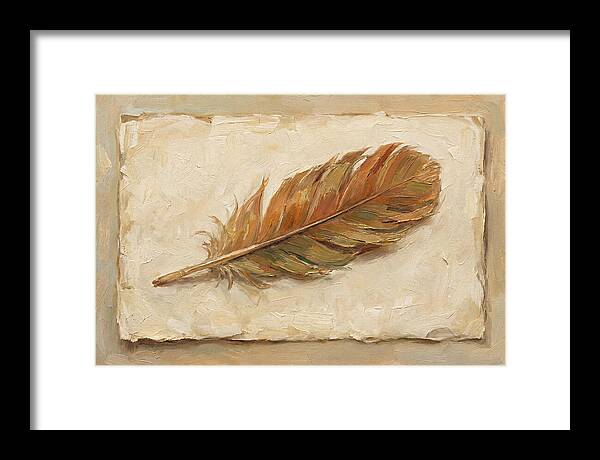 Feather Resting On Paper