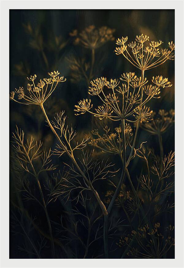 Feathery Dill In Golden Light
