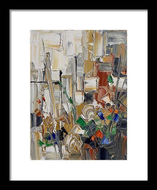 Fenced Landscape In Palette Knife Style