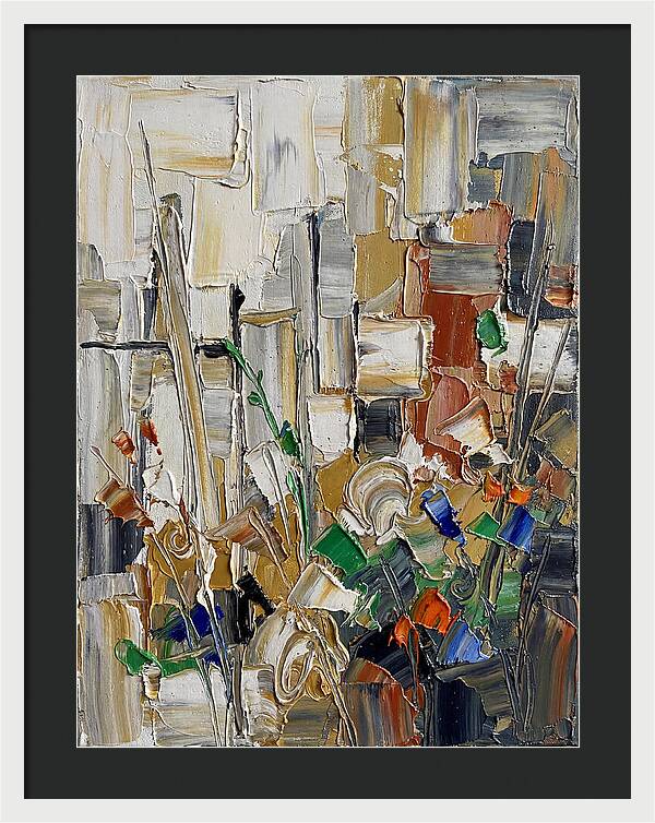 Fenced Landscape In Palette Knife Style