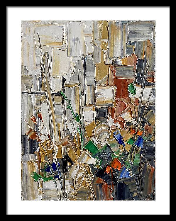 Fenced Landscape In Palette Knife Style