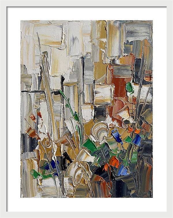Fenced Landscape In Palette Knife Style