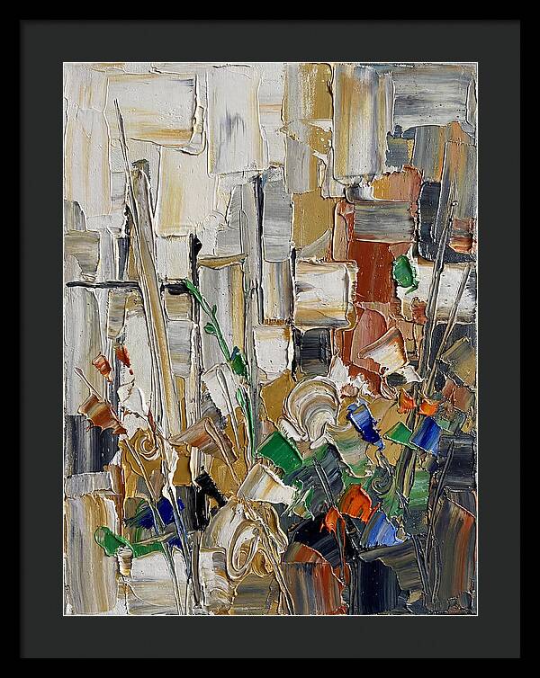 Fenced Landscape In Palette Knife Style