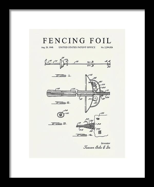 Fencing Foil Minimalist Patent Us2294026a