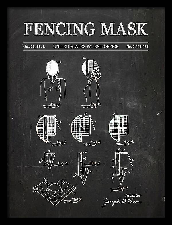 Fencing Mask Chalkboard Patent Us2362597a
