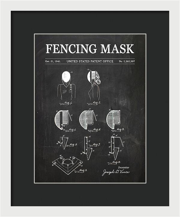 Fencing Mask Chalkboard Patent Us2362597a