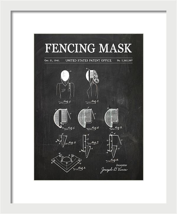 Fencing Mask Chalkboard Patent Us2362597a